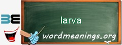 WordMeaning blackboard for larva